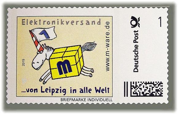 Motiv Einhorn 2019, 1 Cent, Ergänzungsmarke, Serie "... von Leipzig in alle Welt"