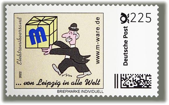 Motive Lord, 225 Cent, cartoon stamp, series "... from Leipzig into the world"