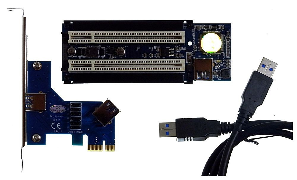 PCIe x1 an Dual PCI + USB3.0 Controller 