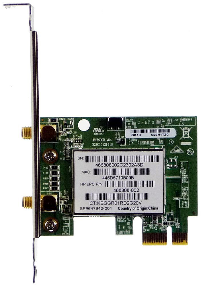 802.11b/g/n HP Ralink RT2790 PCIe x1 Win7+8