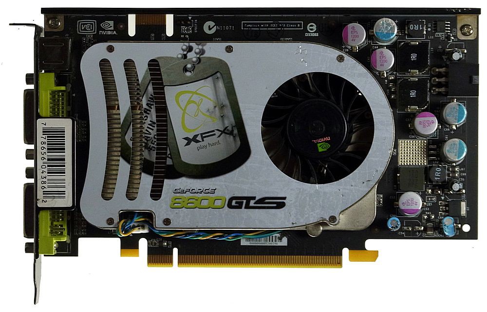 256MB nVidia GF8600GTS XFX PCIe-Grafikkarte