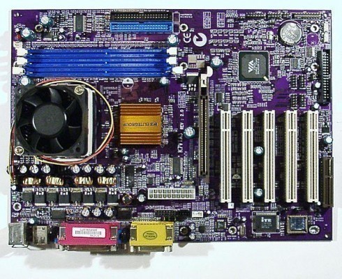 Mainboard ECS K7VTA3 mit Athlon1600+ Sockel A